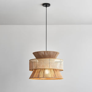 Rattan Pendant Light for Living Room 14 Inch - Reva by Akway