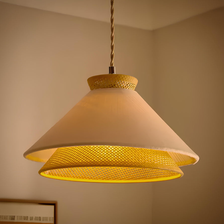Rattan Hanging lamp for Living Room | Cane Pendant light | Wicker ceiling light - Kripala - Akway Uncategorized (Image 3)