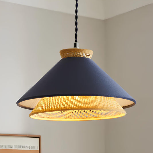 Rattan Hanging lamp for Living Room | Cane Pendant light | Wicker ceiling light - Drako - Akway Uncategorized (Image 1)