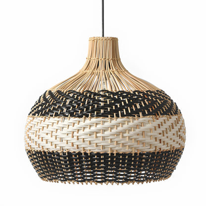 Bamboo Hanging lamp for Living Room | Rattan Pendant light | Cane ceiling light - Sadhil - Akway