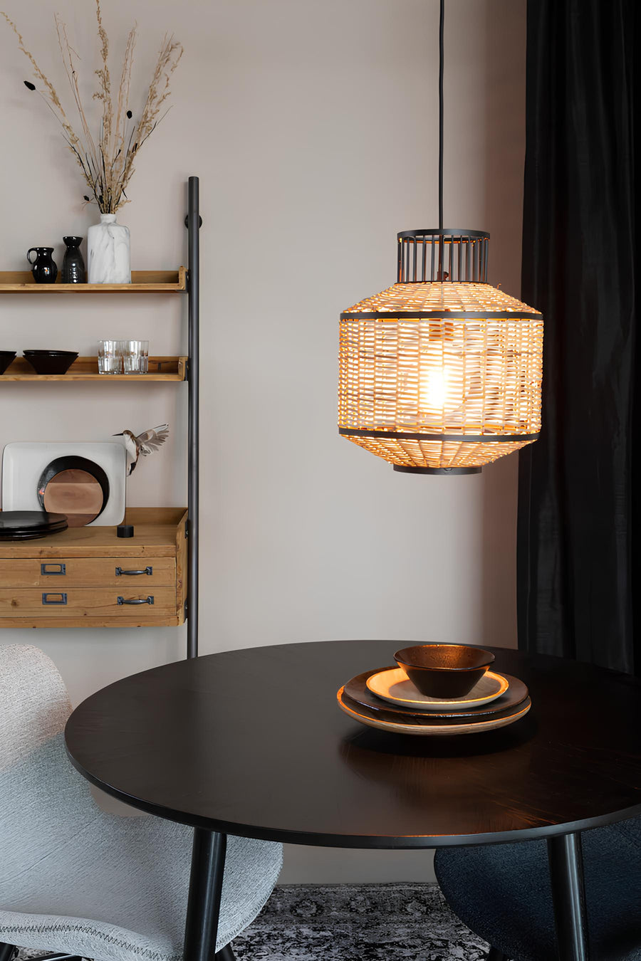 Bamboo Pendant Light for Living Room - Taksh by Akway