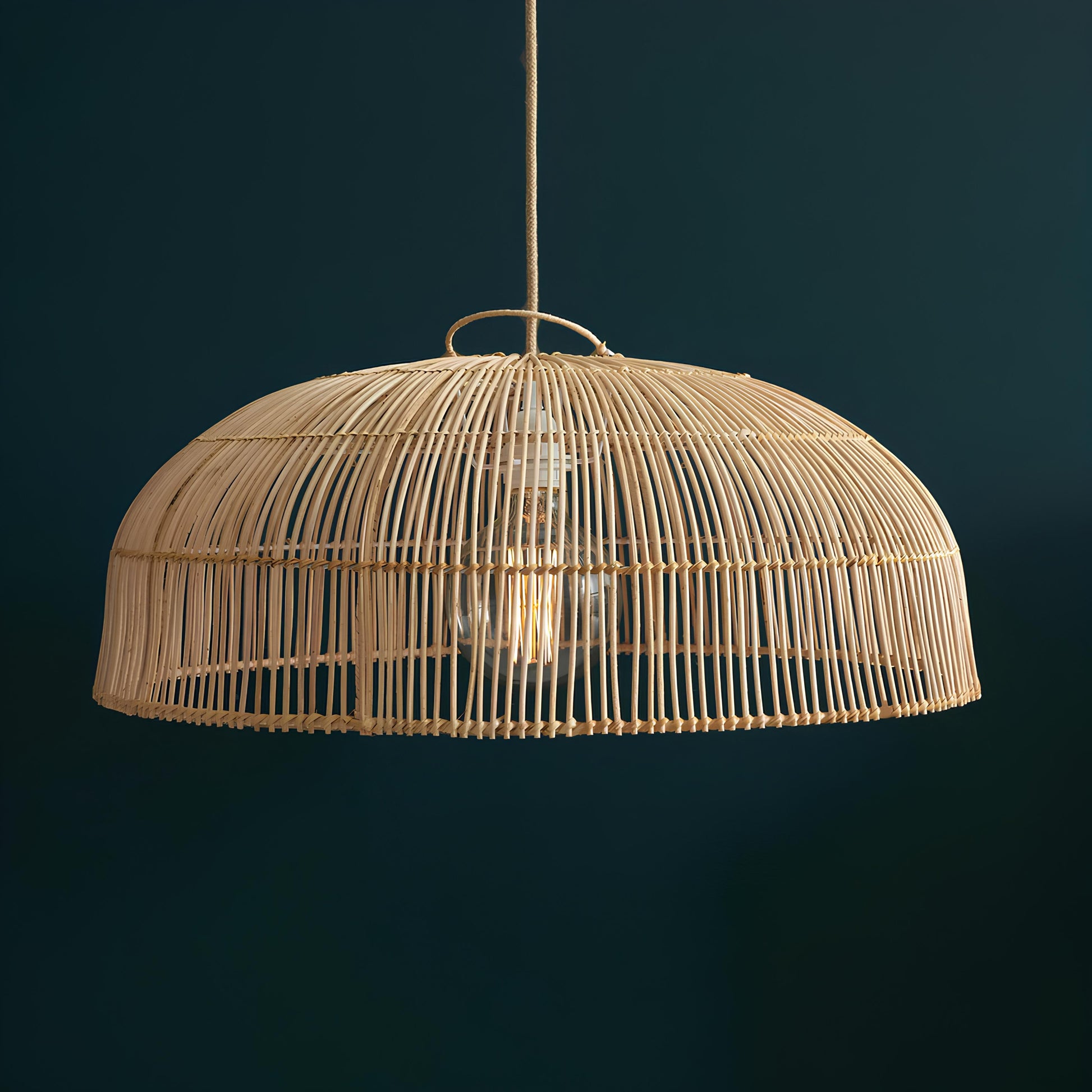 Bamboo Hanging lamp for Living Room | Rattan Pendant light | Cane ceiling light - Anbu - Akway
