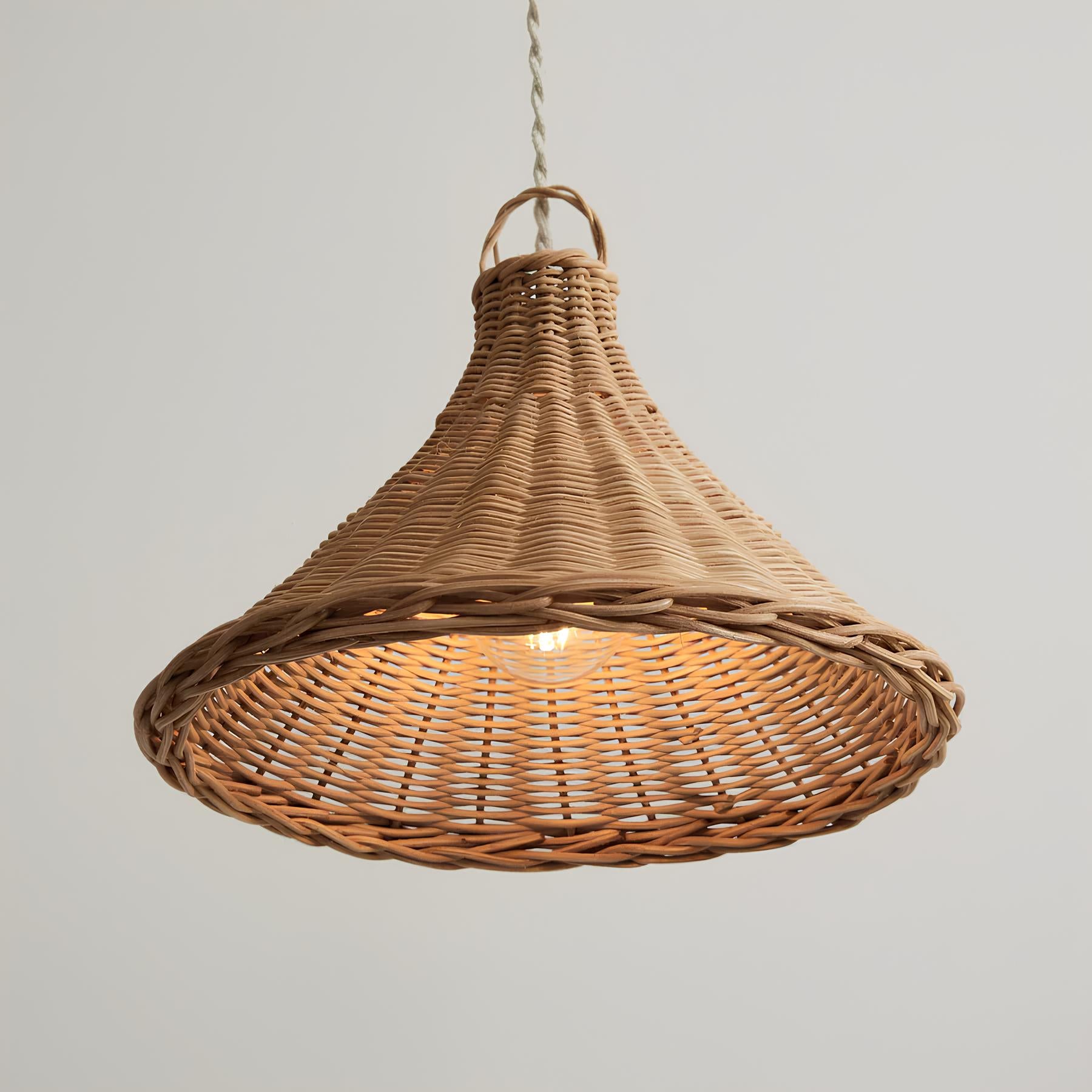 Bamboo Hanging lamp for Living Room | Rattan Pendant light | Cane ceiling light - Hanita - Akway