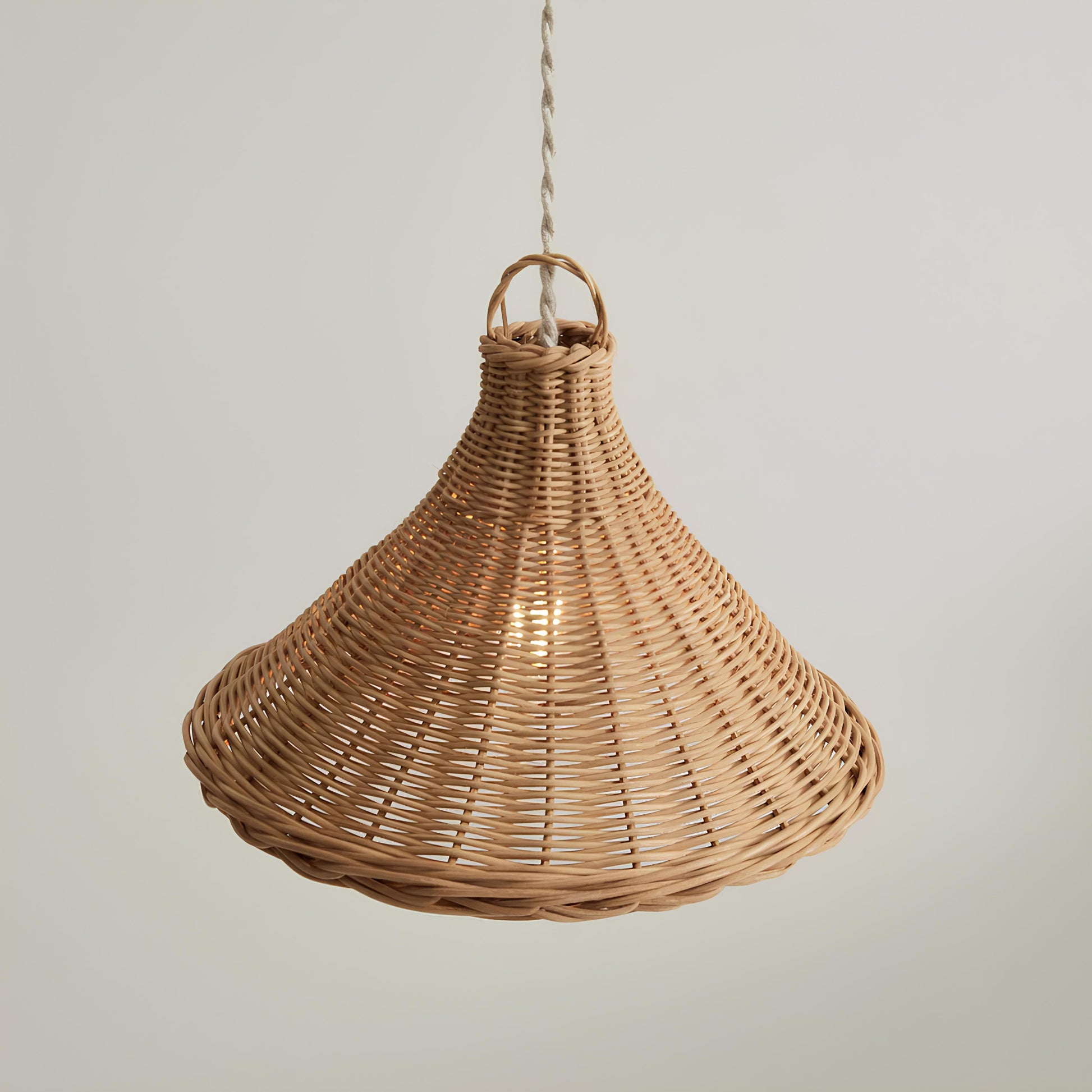 Bamboo Hanging lamp for Living Room | Rattan Pendant light | Cane ceiling light - Hanita - Akway