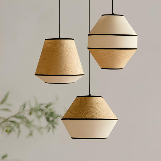 Rattan Hanging lamp for Living Room | Cane Pendant light | Wicker ceiling light - Rift