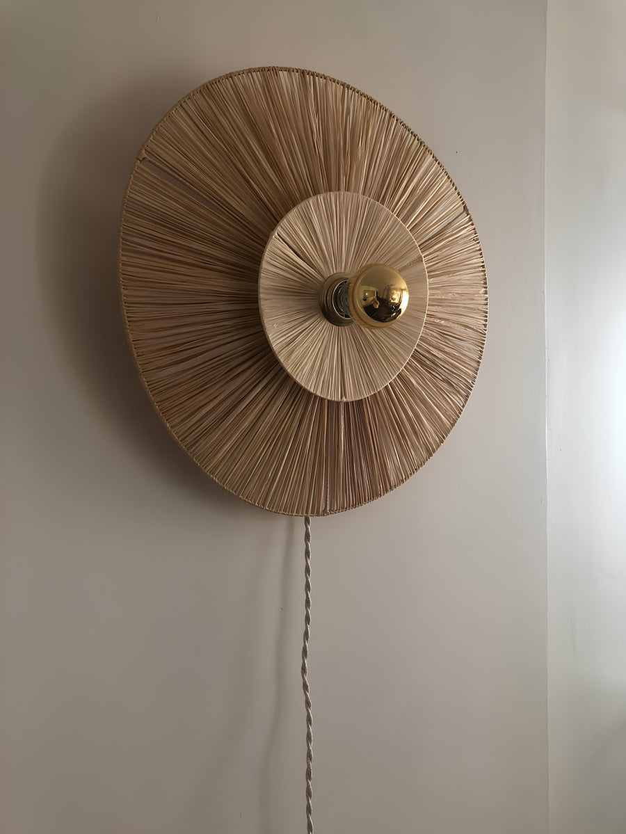 Bamboo Wall lamps For Living Room | Rattan Wall scones | Wicker Wall Lamps | Cane Wall Scones - Ishana - Akway Lighting > Wal