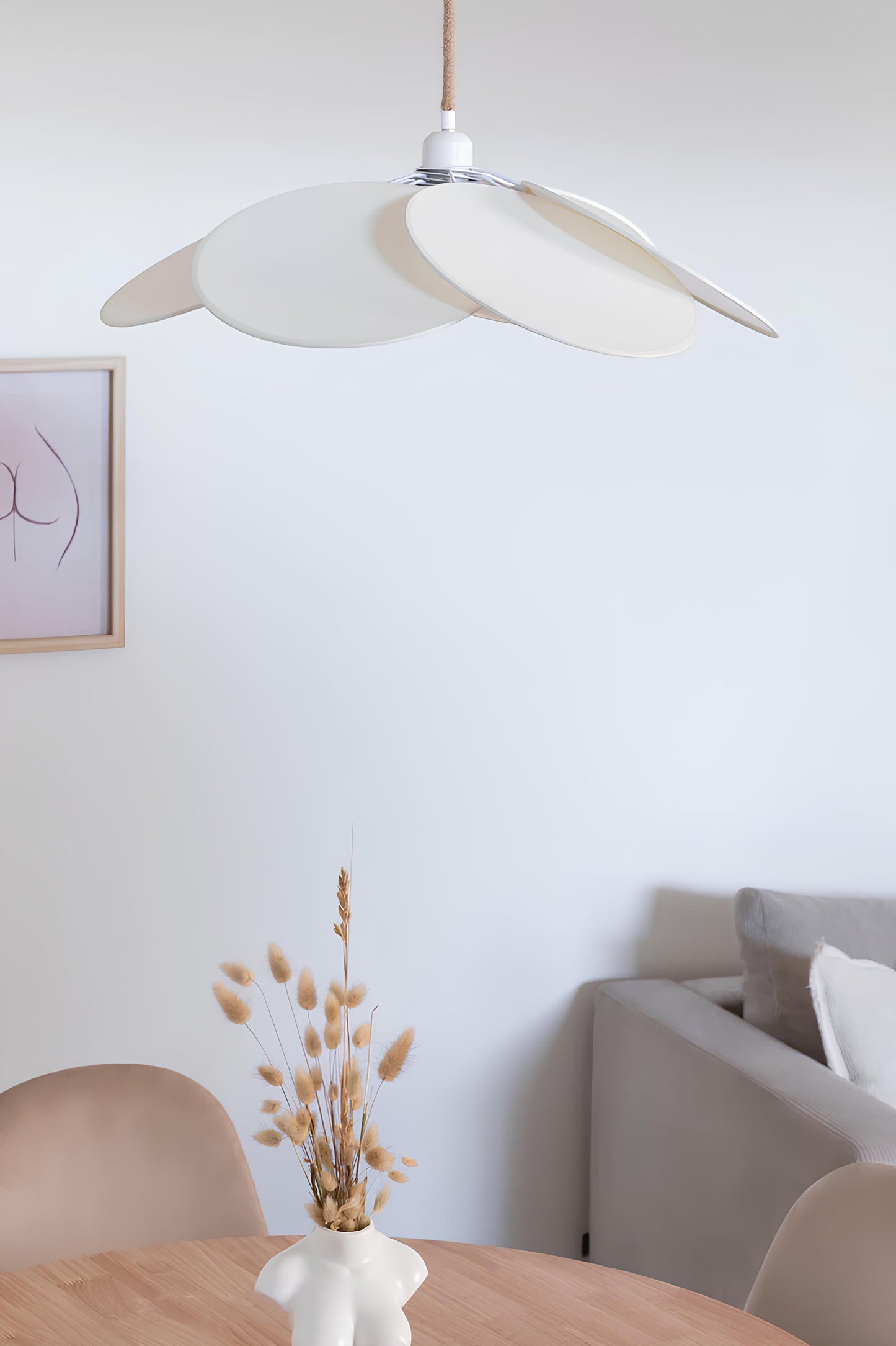 Hanging Lamp for Living Room | Pendant light for Home  | Cane Hanging light - Kimaya - Akway
