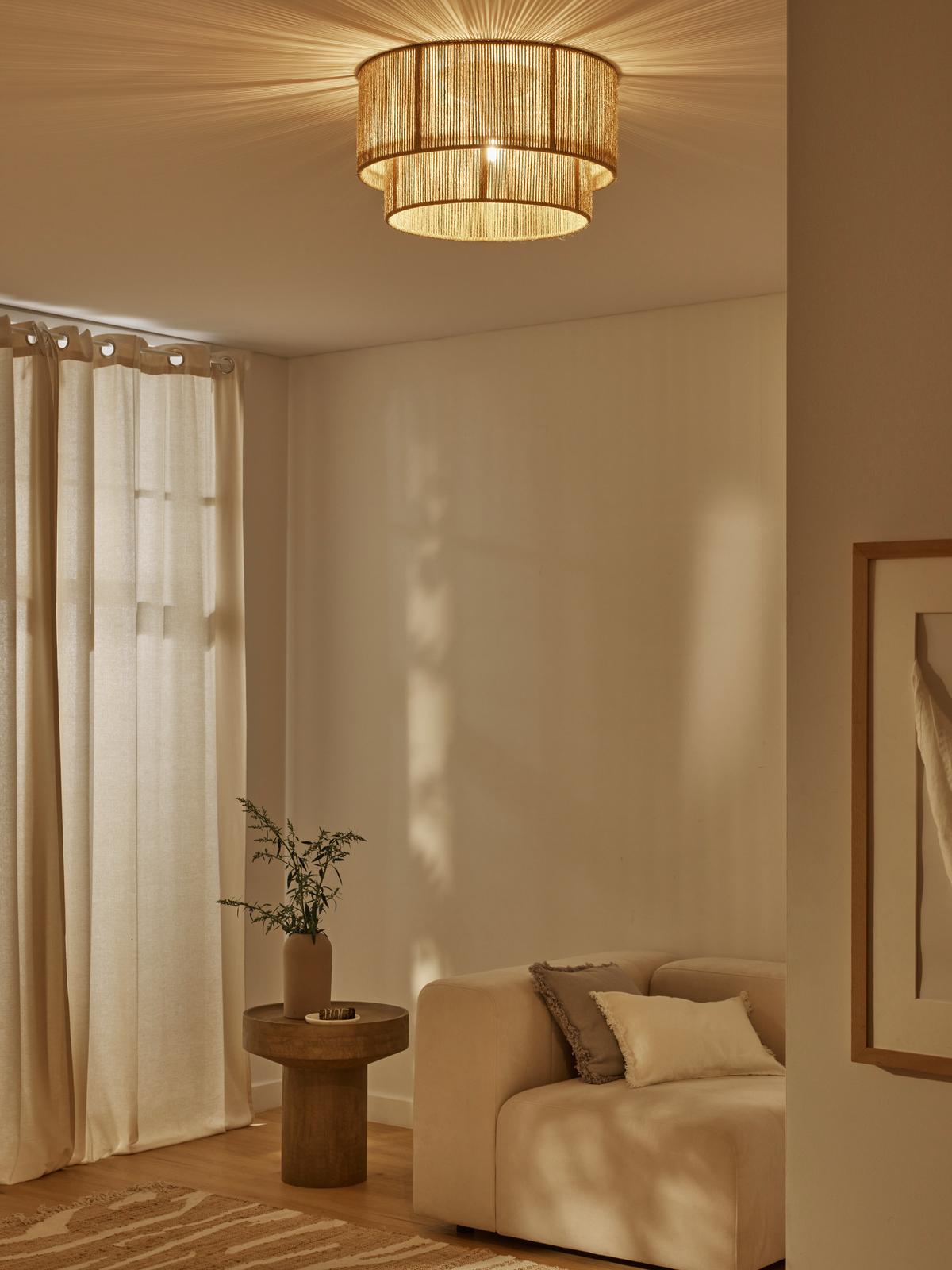 Bamboo Hanging lamp for Living Room | Rattan Pendant light | Cane ceiling light - Divit - Akway