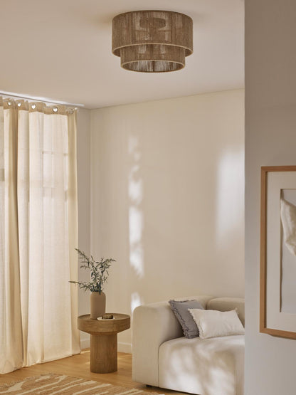 Bamboo Hanging lamp for Living Room | Rattan Pendant light | Cane ceiling light - Divit - Akway
