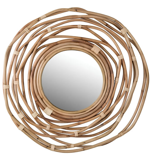 Rattan Wall Mirror for Living Room - Ishana