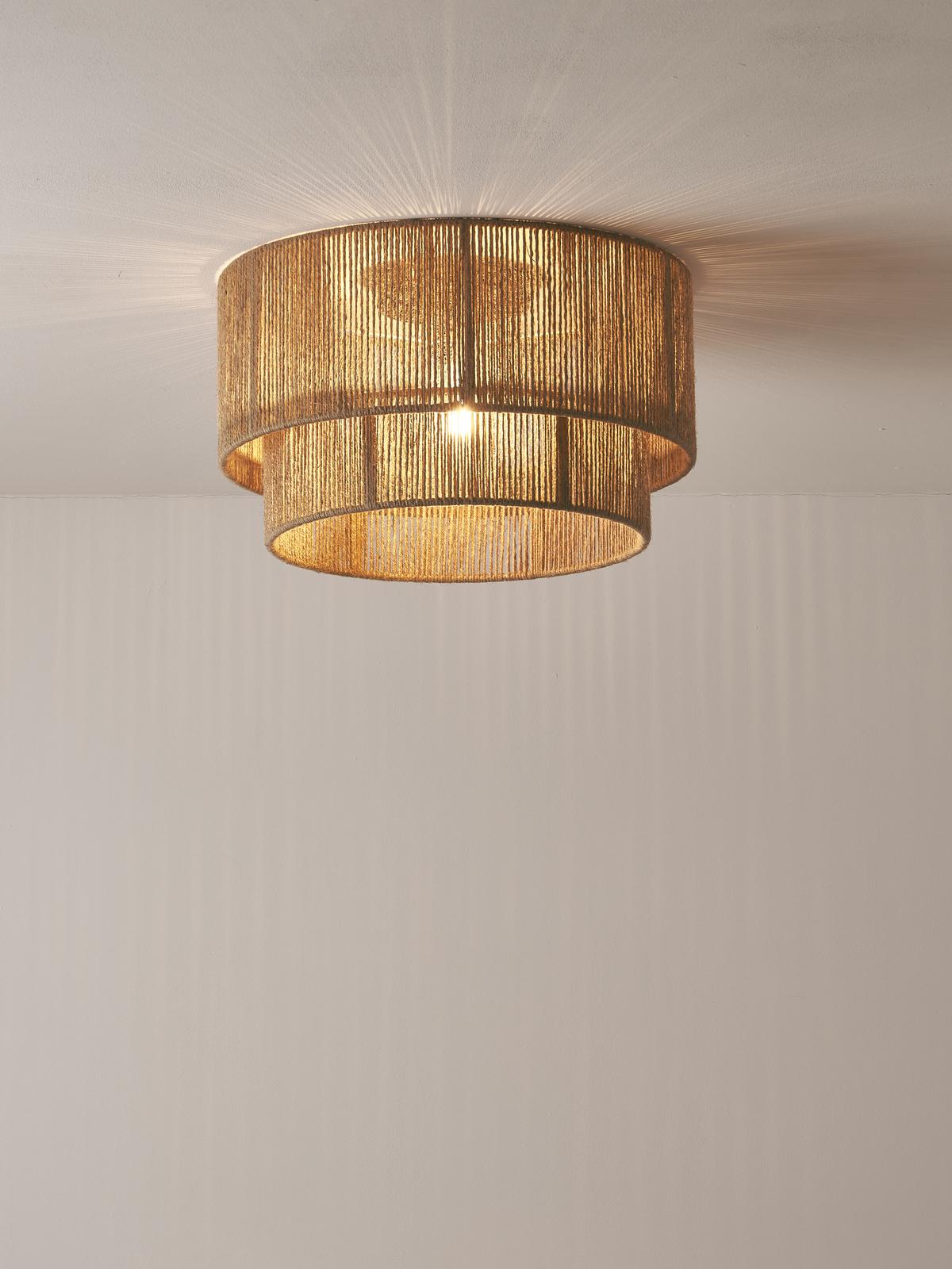 Bamboo Hanging lamp for Living Room | Rattan Pendant light | Cane ceiling light - Divit - Akway