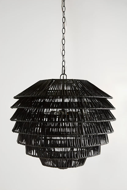 Bamboo Hanging lamp for Living Room | Rattan Pendant light | Cane ceiling light - Sareek - Akway
