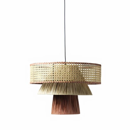 Bamboo Hanging lamp for Living Room | Rattan Pendant light | Cane ceiling light - Diva - Akway