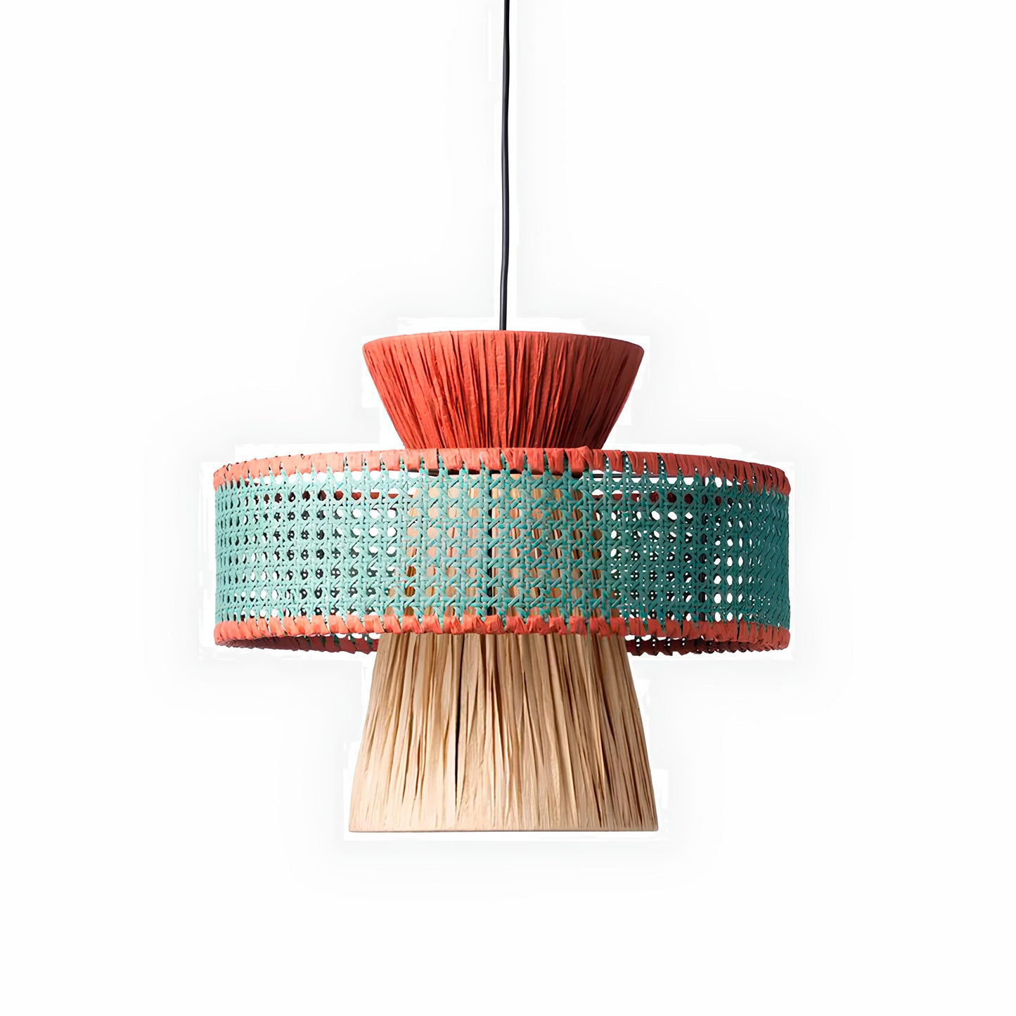 Bamboo Hanging lamp for Living Room | Rattan Pendant light | Cane ceiling light - Diva - Akway
