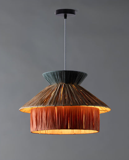 Bamboo Hanging lamp for Living Room | Rattan Pendant light | Cane ceiling light - Lavanya - Akway