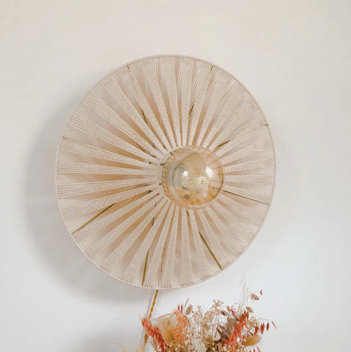 Raffia Wall Lamp for Living Room | Boho Wall Sconce - Dasya