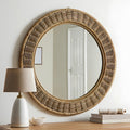 Rattan Wall Mirror for Living Room - Ishita
