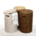Rattan Laundry Basket with Lid for Bathroom - Alex
