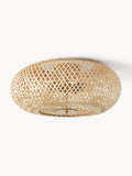Bamboo Ceiling Light for Kitchen | Rattan Flush Mount Lamp - Shyla