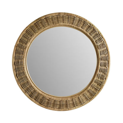 Bamboo Wall Mirror for living room | Cane Wall Mirror | Rattan Mirror - Ishita - Akway