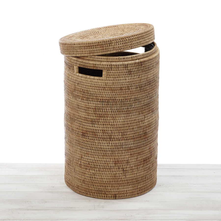 Rattan Laundry Basket | wicker basket with lid | Bamboo toy Storage basket - Alex - Akway Uncategorized (Image 2)