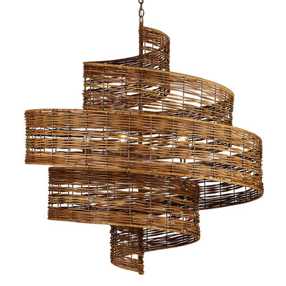 Bamboo Hanging lamp for Living Room | Rattan Pendant light | Cane ceiling light - Anaka - Akway