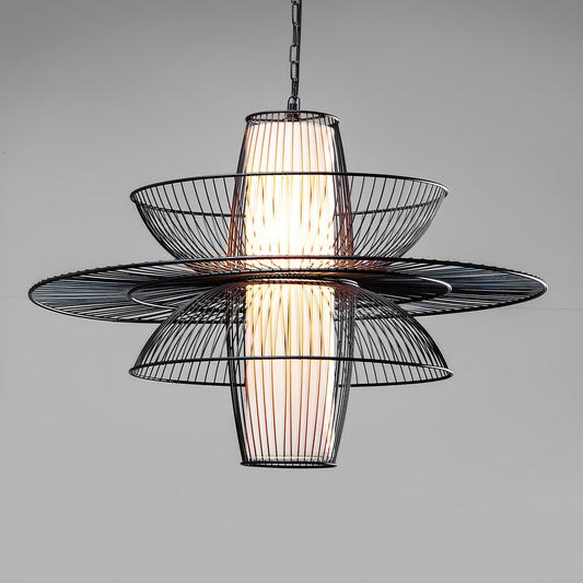 Bamboo Hanging lamp for Living Room | Rattan Pendant light | Cane ceiling light - Aditi - Akway