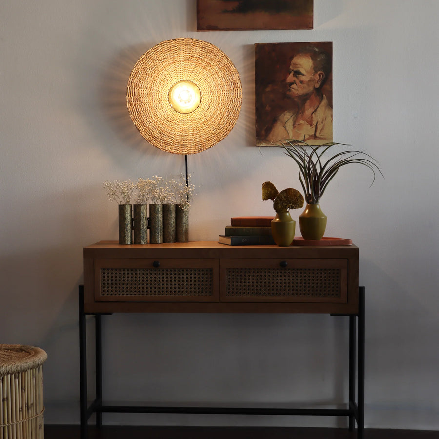 Bamboo Wall lamps For Living Room | Rattan Wall scones | Wicker Wall Lamps | Cane Wall Lamps - Asmee - Akway Lighting > Wall 