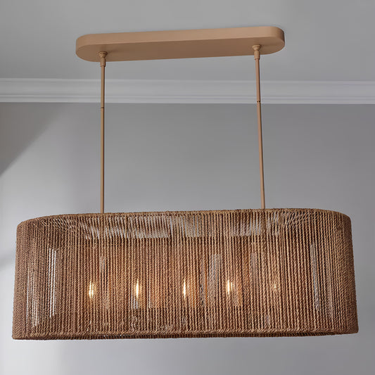Rattan Hanging lamp for Living Room | Cane Pendant light | Wicker ceiling light - Saud