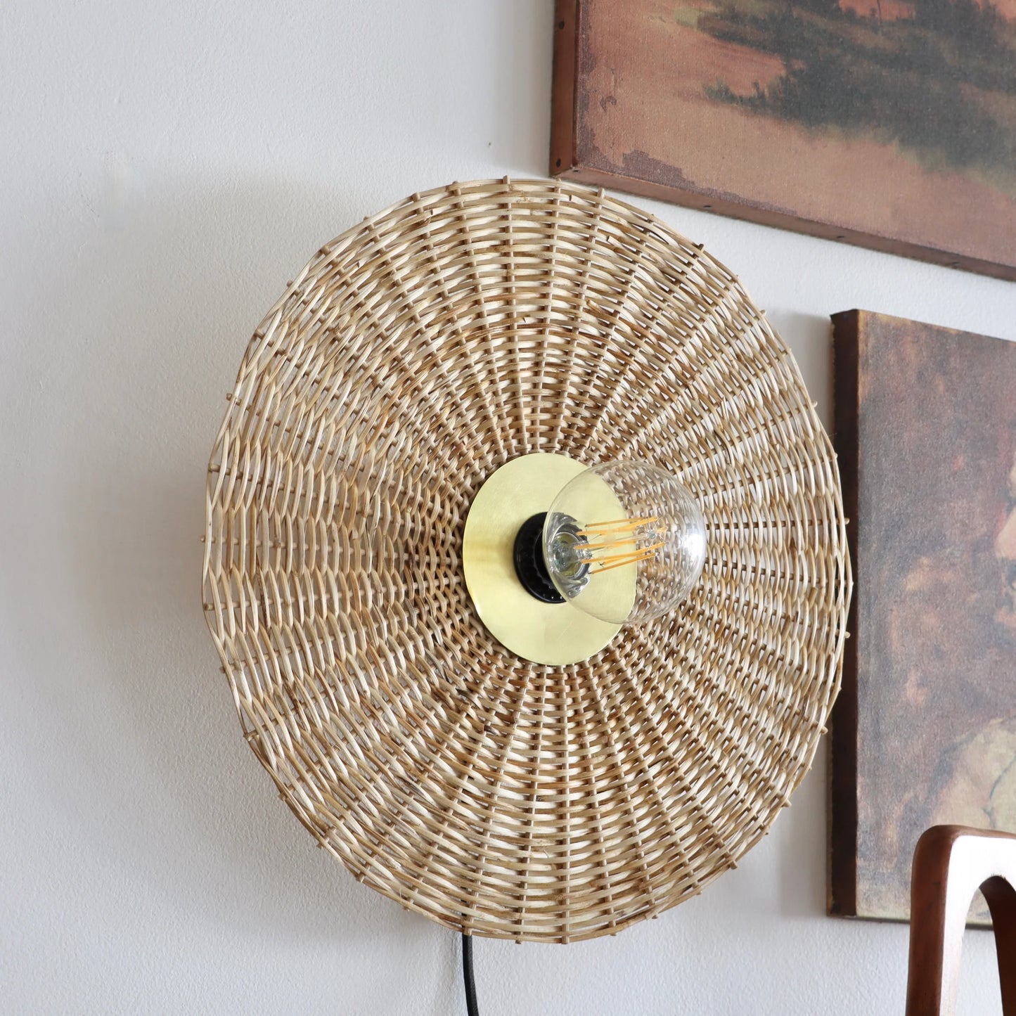 Bamboo Wall lamps For Living Room | Rattan Wall scones | Wicker Wall Lamps | Cane Wall Lamps - Asmee - Akway