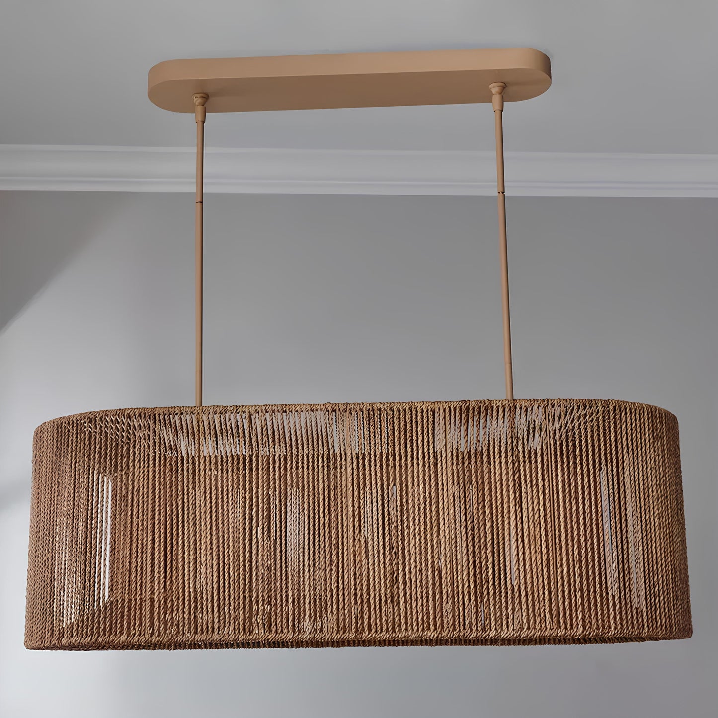 Rattan Hanging lamp for Living Room | Cane Pendant light | Wicker ceiling light - Saud