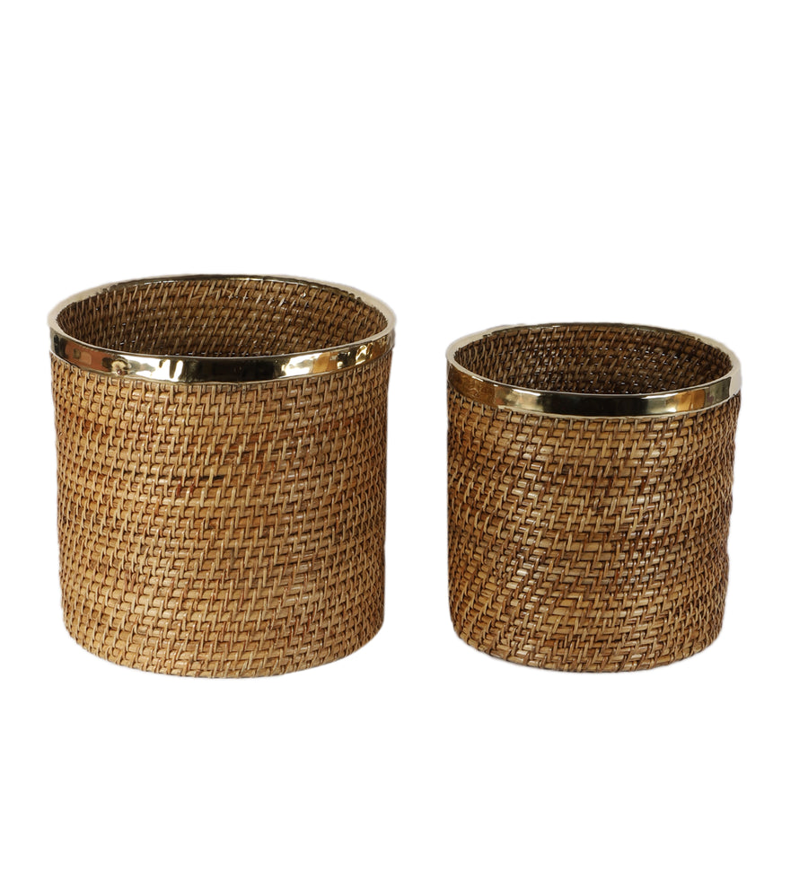 Rattan Planter | Cane Laundry Bin | Bamboo toy Storage - Rebecca by Akway