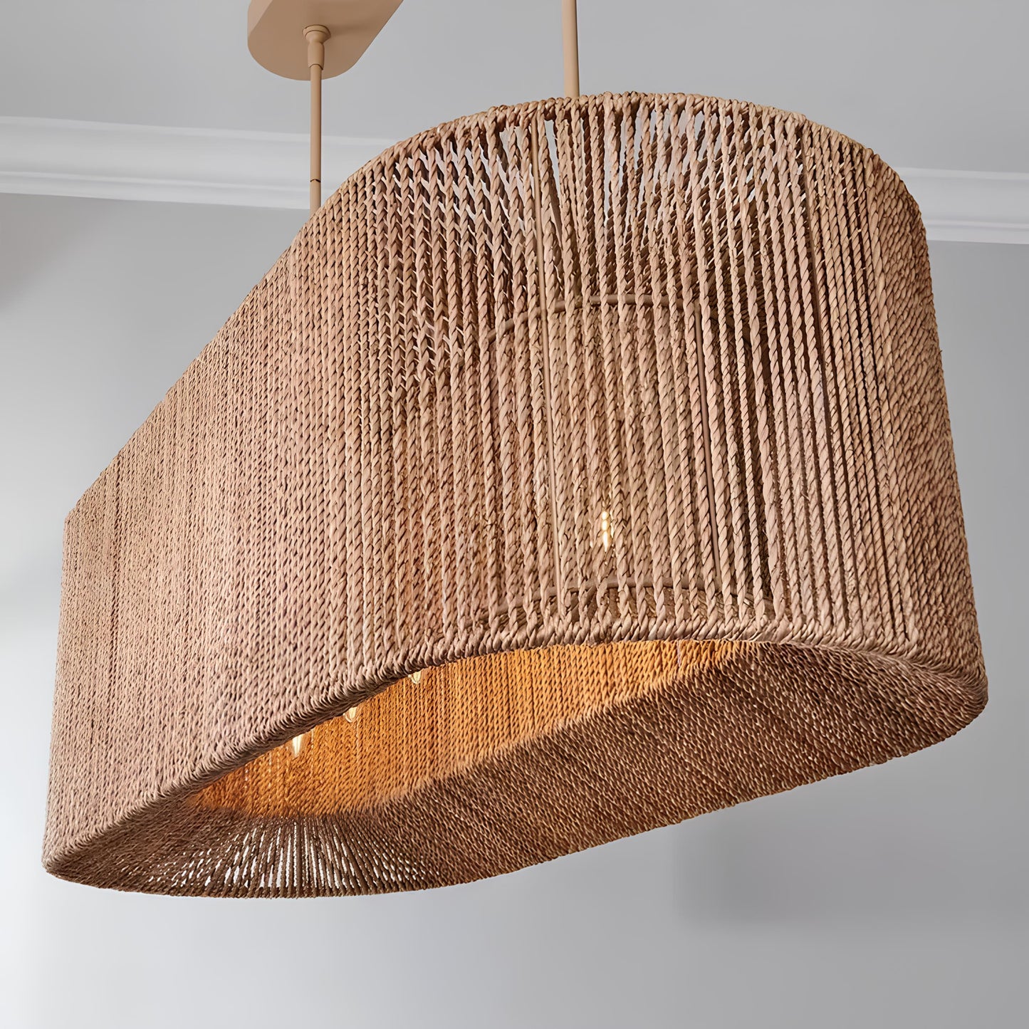 Rattan Hanging lamp for Living Room | Cane Pendant light | Wicker ceiling light - Saud