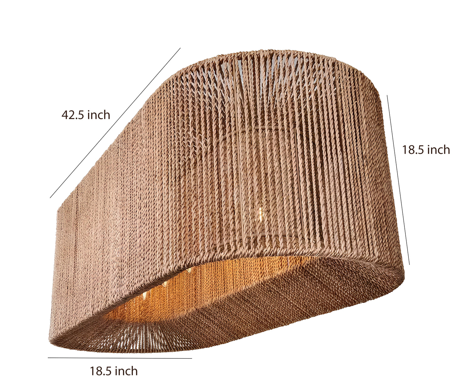 Rattan Hanging lamp for Living Room | Cane Pendant light | Wicker ceiling light - Saud