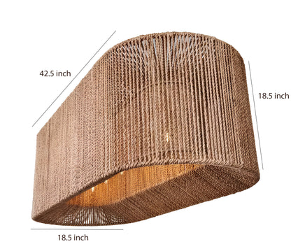 Rattan Hanging lamp for Living Room | Cane Pendant light | Wicker ceiling light - Saud
