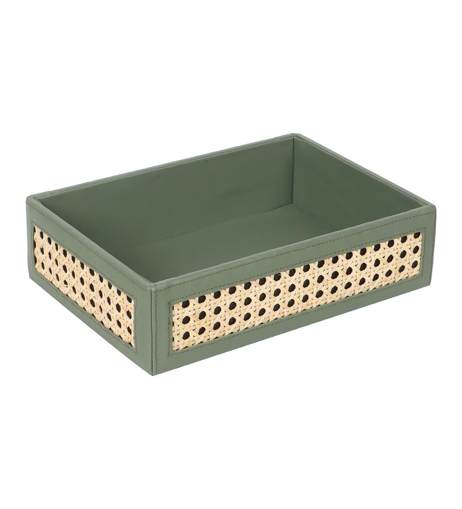 Rattan Serving Tray for Dining Table | Cane Tray with Handles - Dhara by Akway