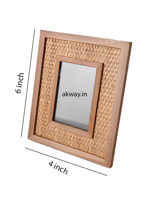 Rattan Photo Frame | Cane Photo Frame | Bamboo Photo Frame - Asmee - Akway Uncategorized (Image 4)