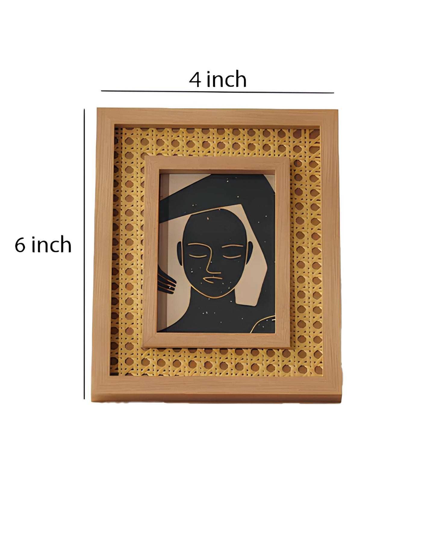 Rattan Photo Frame | Cane Photo Frame | Bamboo Photo Frame - Mirai - Akway Uncategorized (Image 2)