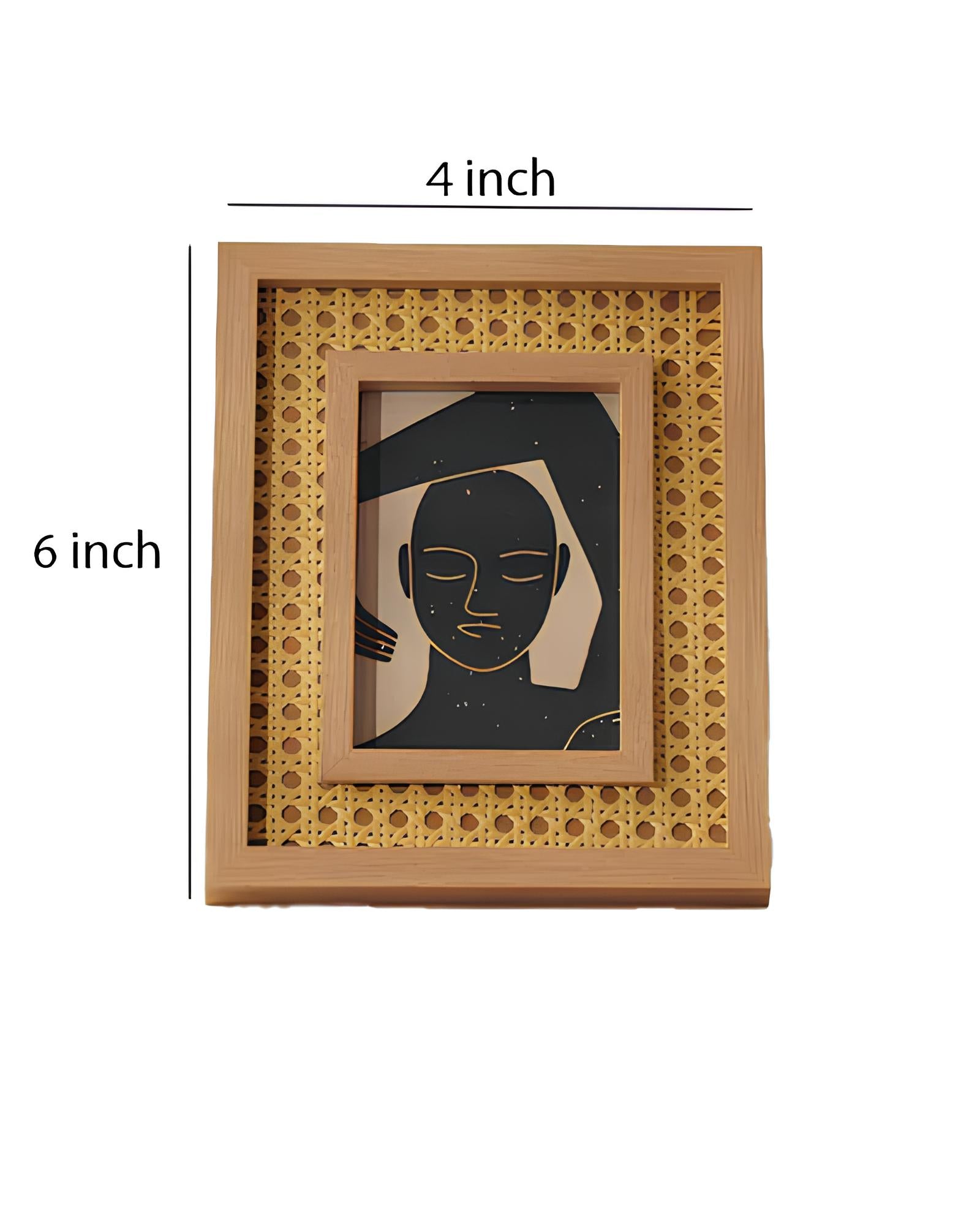 Rattan Photo Frame | Cane Photo Frame | Bamboo Photo Frame - Mirai - Akway Uncategorized (Image 2)