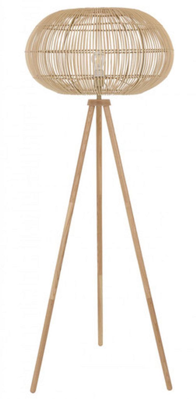 Rattan Floor Lamp | Bamboo Floor Lamp | Cane Floor Lamp - Gajjala
