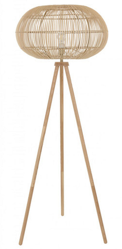 Rattan Floor Lamp | Bamboo Floor Lamp | Cane Floor Lamp - Gajjala