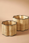 Rattan Laundry Basket with Lid Small for Bathroom - Anant