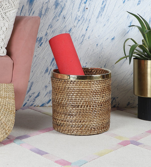 Rattan Planter | Cane Laundry Bin | Bamboo toy Storage - Rebecca - Akway