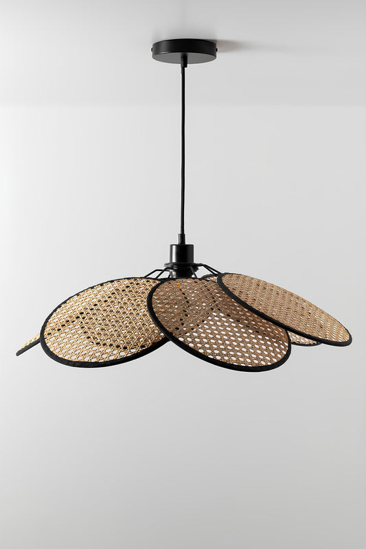 Bamboo Hanging lamp for Living Room | Rattan Pendant light | Cane ceiling light - Ishita - Akway