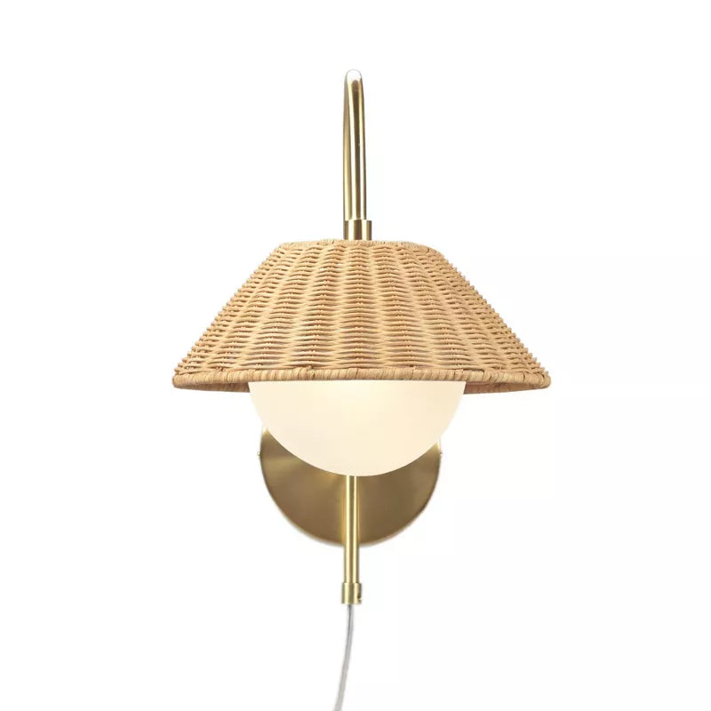 Bamboo Wall lamps For Living Room | Rattan Wall scones | Wicker Wall Lamps | Cane Wall Scones - Idhant - Akway Lighting > Wal