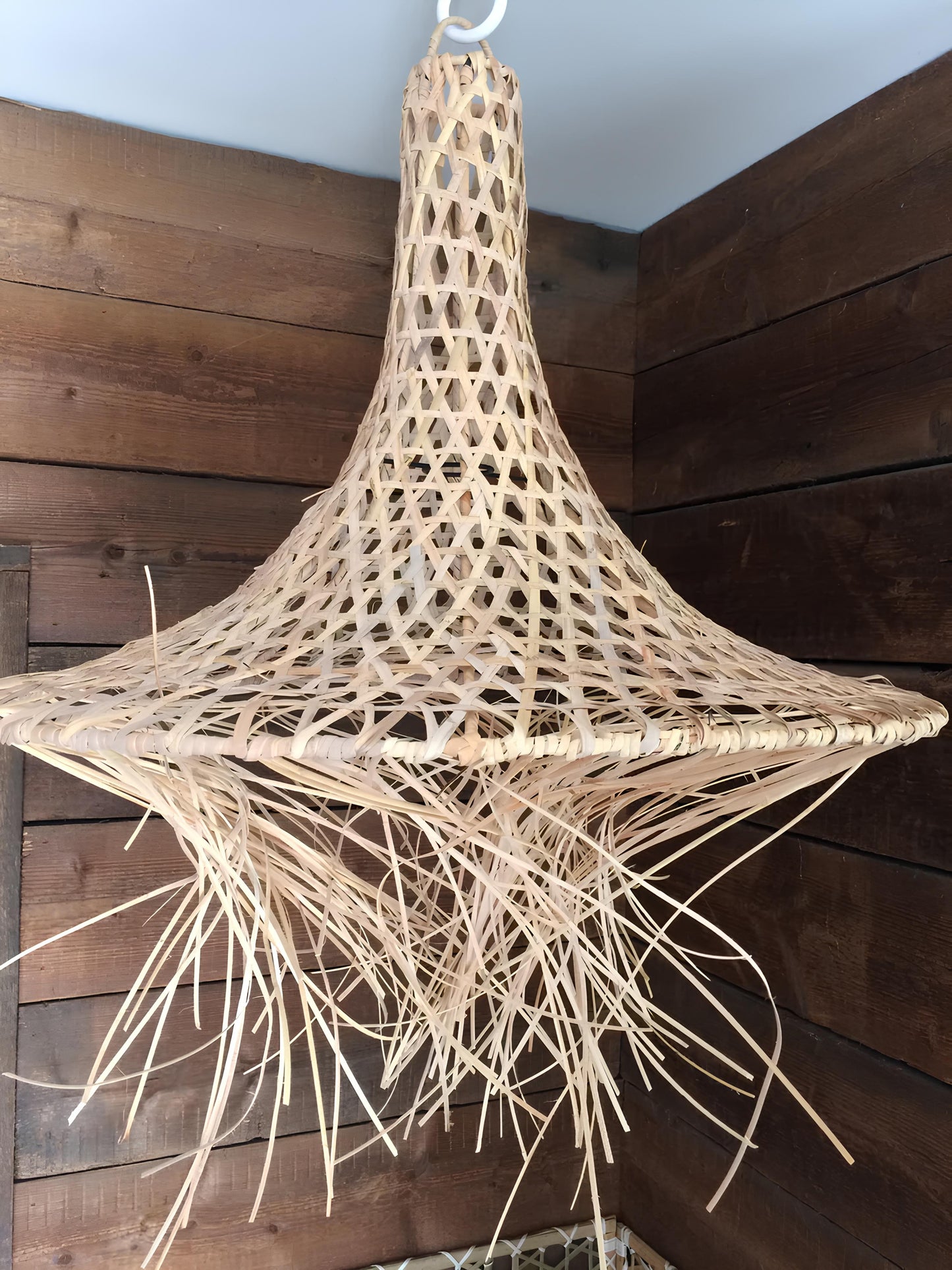 Rattan Hanging lamp for Living Room | Cane Pendant light | Wicker ceiling light - Siyal