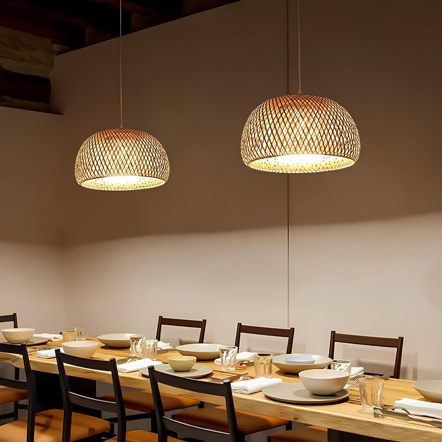 Bamboo Hanging lamp for Living Room | Rattan Hanging lamp | DOME by Akway - Lighting > Pendant Lights