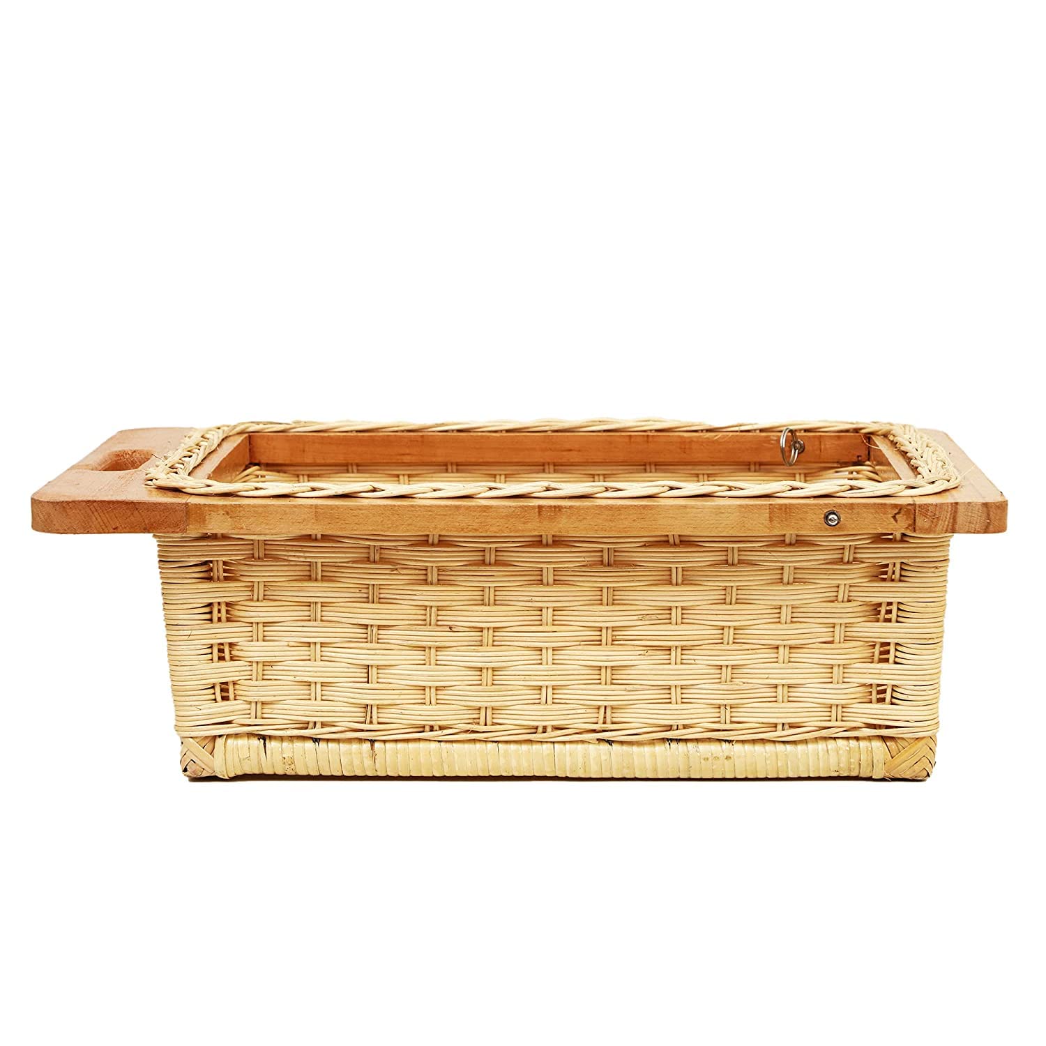 Wicker Basket for Modular Kitchen | Pull Out Wicker Basket 18 x 20 x 8 - Shanvika - Akway