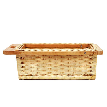 Wicker Basket for Modular Kitchen | Bamboo Basket 20 x 16 x 8 - Sanchita - Akway