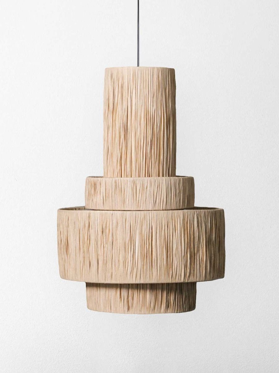 Bamboo Hanging lamp for Living Room | Rattan Pendant light | Cane ceiling light - Akarsh - Akway